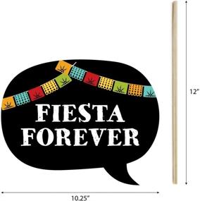 img 1 attached to 🎉 Mexican Fiesta Photo Booth Props Kit - 20 Count by Big Dot of Happiness