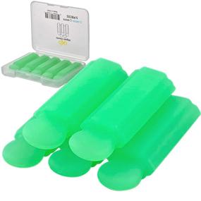img 4 attached to 🦷 IXO Aligner Seater Chewies with Grip Handle for Invisalign Aligners, Mint Scent, with Storage Case - Set of 5 Green Chewies