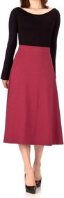 img 3 attached to 👗 Dani's Choice A-line Flared Long Skirt with Elastic Waist for Better Comfort and Style