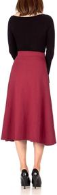 img 2 attached to 👗 Dani's Choice A-line Flared Long Skirt with Elastic Waist for Better Comfort and Style