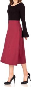 img 1 attached to 👗 Dani's Choice A-line Flared Long Skirt with Elastic Waist for Better Comfort and Style