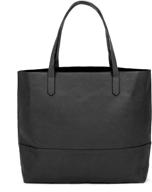 large vegan leather tote bag by 👜 overbrooke - women's slouchy shoulder bag with open top logo