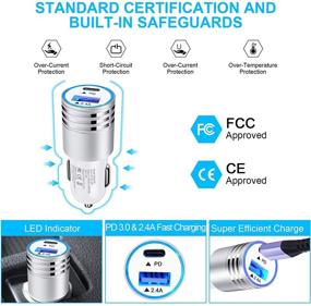 img 3 attached to USB C Car Charger For Google Pixel XL 2XL 3XL 4XL 4A 3A Pixel 6 5 4 3 2