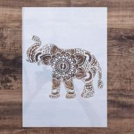 🐘 reusable elephant mandala diy stencil template for wood, canvas, furniture, and wall painting logo