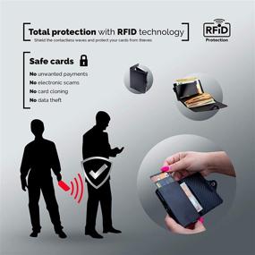 img 1 attached to Men's Slim Bifold Wallet - RFID Blocking Aluminium Wallet