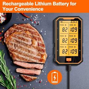 img 3 attached to BOYON Rechargeable Bluetooth Meat Thermometer: 6 Probes, Grill & Cook with Wireless Precision - iOS & Android Support