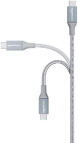 img 3 attached to 🔌 Dark Gray, 3 ft USB Type-C to Micro-B 2.0 Male Charger Cable by Amazon Basics - Double Braided Nylon