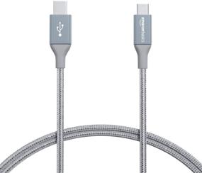 img 4 attached to 🔌 Dark Gray, 3 ft USB Type-C to Micro-B 2.0 Male Charger Cable by Amazon Basics - Double Braided Nylon