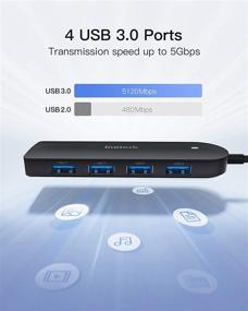 img 1 attached to 💻 Inateck USB C Хаб: Расширьте свои возможности с 4 высокоскоростными портами USB типа A 3.0