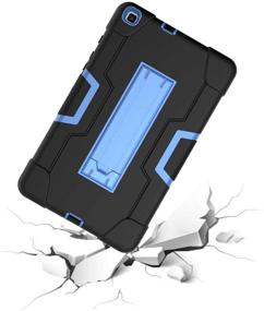 img 1 attached to Samsung Galaxy Tab A 8.0 Case 2019 - Bingcok Heavy Duty Rugged Hybrid Shockproof Cover with Kickstand - Drop Protection for SM-T290/SM-T295 - Black and Blue (1 Pack)