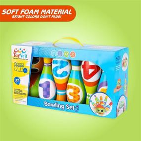 img 1 attached to 🎳 Enhance Learning Fun: ToyVelt Kids Bowling Set for an Educative Playtime