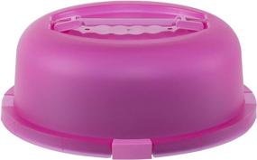 img 3 attached to 🍰 OvenStuff 12” Cake and Pastry Carrier – Portable Cake Tray with Non-Stick Base, Locking Pink Cover and Handles – Convenient and Versatile
