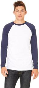 img 1 attached to Hawthorne Sleeve Baseball T-Shirt for Men - Canvas Clothing