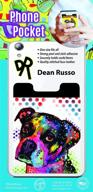 📱 convenient dean russo boxer phone pocket: easy peel and stick wallet for smartphones logo