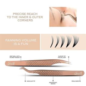 img 1 attached to 💖 SIVOTE 6-Pack Professional Eyelash Extension Tweezers - Japanese Steel, Rose Gold