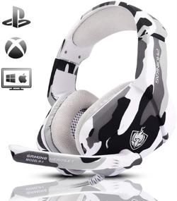 img 4 attached to 🎧 PHOINIKAS Gaming Headset with Mic - Compatible with PS4, Xbox One, PC, Mac, Switch - Noise Cancelling, Bass Surround - Camo Design