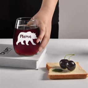 img 2 attached to 🍷 Mama Bear Stemless Wine Glass: A Funny and Thoughtful Gift for Mother's Day, Birthday, and Christmas Celebrations! Ideal for New Moms, Friends, Wives, Women, and Moms To Be – 15 Oz