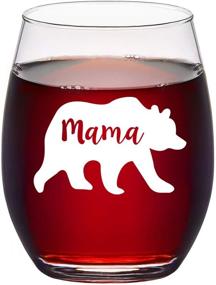 img 4 attached to 🍷 Mama Bear Stemless Wine Glass: A Funny and Thoughtful Gift for Mother's Day, Birthday, and Christmas Celebrations! Ideal for New Moms, Friends, Wives, Women, and Moms To Be – 15 Oz