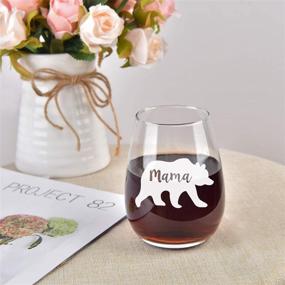 img 3 attached to 🍷 Mama Bear Stemless Wine Glass: A Funny and Thoughtful Gift for Mother's Day, Birthday, and Christmas Celebrations! Ideal for New Moms, Friends, Wives, Women, and Moms To Be – 15 Oz