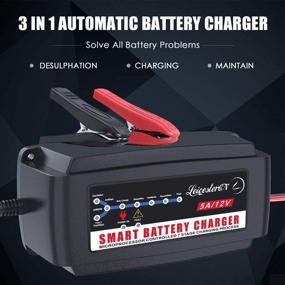 img 3 attached to 🔋 LST 12V 5A Smart Battery Charger & Maintainer for Automotive, Marine, Motorcycle, Lawn Mower, RV, SLA, ATV, AGM, GEL, WET, & FLOODED Lead Acid Batteries