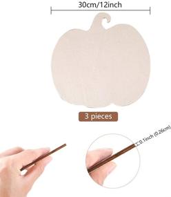 img 3 attached to 🎃 Set of 3 Unfinished Wood Pumpkin Cutouts for DIY Thanksgiving and Halloween Decorations - 12 Inch Ideal for Fall Party Supplies