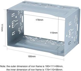 img 3 attached to 🚗 Streamline Your Car Audio Upgrade with the Universal Double DIN Installation Slot Metal Car Stereo Radio Mounting Frame: Complete Fitting Kit for 2DIN Universal Car Radio Adapter in-Dash Mounting