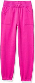 img 4 attached to Sensory-Friendly Nautica Heather Fleece Sweatpants 👖 for Girls - Clothing for Pants & Capris
