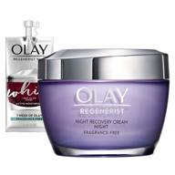 🎁 olay regenerist night recovery cream face moisturizer gift set - 1.7 oz + travel/trial size whip face moisturizer logo