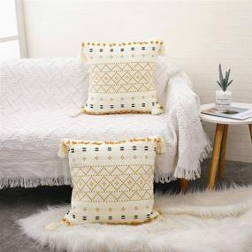 img 1 attached to SEEKSEE Natural Hand Woven Decorative Pillowcase Home Decor