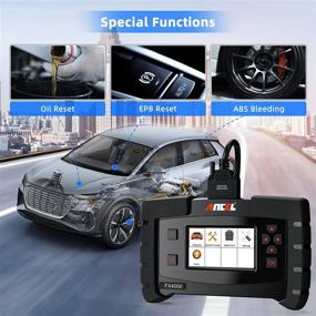 img 2 attached to 🚗 ANCEL FX4000 Plus - Advanced OBD2 Scanner for Car Diagnostic, Check Engine, ABS, SRS, Transmission with ABS Bleeding, EPB Reset, and Oil Reset