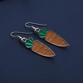 img 2 attached to MAOFAED Rabbit Carrot Earrings