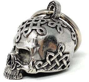 img 3 attached to 🍀 Повысьте свою удачу с Bravo Bells Celtic Skull Bell - неотъемлемым аксессуаром для байкеров и брелком для ключей для дорожной безопасности