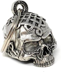 img 4 attached to 🍀 Boost your Luck with the Bravo Bells Celtic Skull Bell - an Essential Biker Bell Accessory & Key Chain for Road Safety