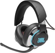 🎧 "jbl quantum 800 - renewed wireless performance gaming headset with active noise cancelling and bluetooth 5.0 - black: find your gaming edge! logo