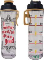 50 strong bpa-free water bottle for kids: time markers, chug cap, carry loop & wizard world design logo