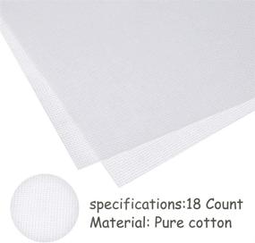 img 2 attached to 🧵 Premium Caydo Aida Cloth: 18 Count Cross Stitch Fabric for Embroidery, White - Set of 4 Pieces