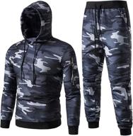 🏃 insenver men’s tracksuits: stylish camo sweatsuits for casual sports & jogging logo