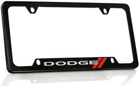 img 3 attached to Dodge Logo License Plate Frame (4 Hole Zinc