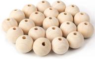 🪵 foraineam 150 pcs 1 inch round wooden spacer beads - natural wood loose beads for crafting logo