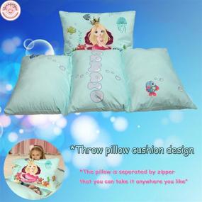 img 3 attached to 🧜 Youngeyee Soft Kids Floor Lounger Pillows: Cozy Comfort for Children, Teens and Toddlers - Blue Mermaid Design