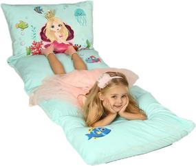 img 4 attached to 🧜 Youngeyee Soft Kids Floor Lounger Pillows: Cozy Comfort for Children, Teens and Toddlers - Blue Mermaid Design