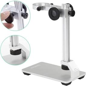 img 1 attached to Koolertron Portable USB Microscope Stand - Adjustable Manual Focus, Aluminum Alloy Holder for Digital Microscopes with Up and Down Adjustment Support