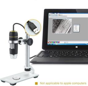 img 2 attached to Koolertron Portable USB Microscope Stand - Adjustable Manual Focus, Aluminum Alloy Holder for Digital Microscopes with Up and Down Adjustment Support