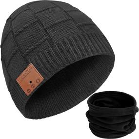 img 4 attached to 🎩 Warm & Wireless: Black Beanie Hat - Perfect Christmas Stocking Stuffer for Men & Women!