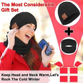 img 3 attached to 🎩 Warm & Wireless: Black Beanie Hat - Perfect Christmas Stocking Stuffer for Men & Women!