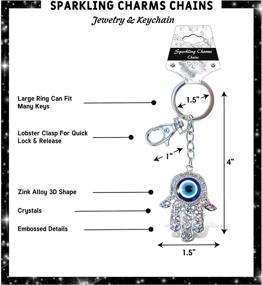 img 3 attached to 🔑 Enigmatic Glittering Keychain Backpack Ornament