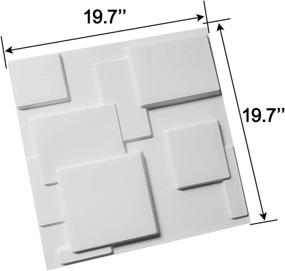 img 2 attached to Transform your Wall Decor with Art3d Decorative Tiles 3D Wall Panels - White, 12 Panels, 32 Sq Ft