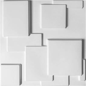 img 4 attached to Transform your Wall Decor with Art3d Decorative Tiles 3D Wall Panels - White, 12 Panels, 32 Sq Ft