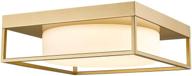 💡 modern led ceiling light fixture – caldion 12” 24w 950lumens, dimmable, 3000k, gold finish with frosted glass – ideal for bedroom, kitchen, hallway – 6870lfm-gd логотип