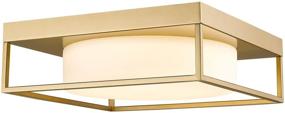 img 4 attached to 💡 Modern LED Ceiling Light Fixture – CALDION 12” 24W 950Lumens, Dimmable, 3000K, Gold Finish with Frosted Glass – Ideal for Bedroom, Kitchen, Hallway – 6870LFM-GD